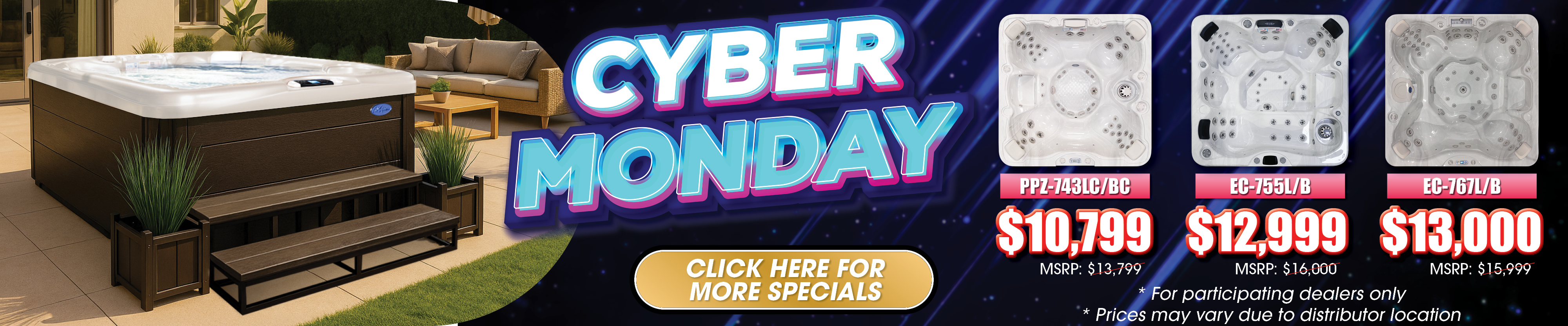 Calspas hot tub being used in a family setting - Seville